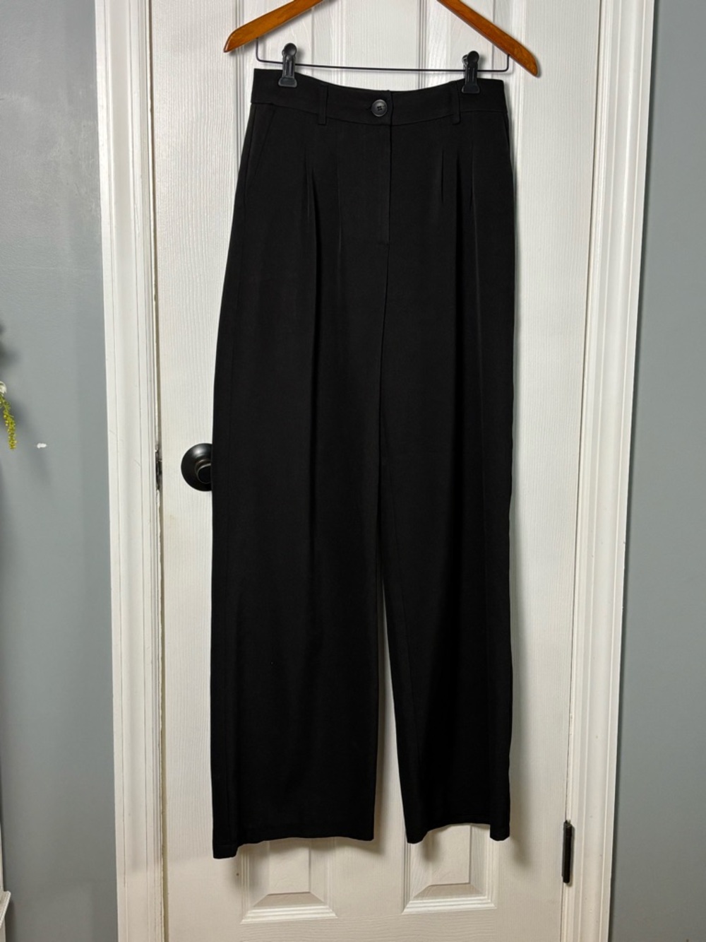 Princess Polly Black Wide-Leg High-Rise Pants